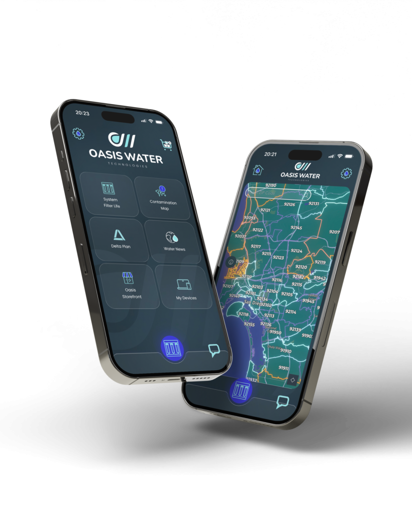 Phone Group Shot 2 - Mobile App - Safer H2O - Nexxus Whole Home Water Filter